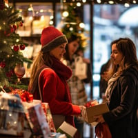 local shopper at Christmas