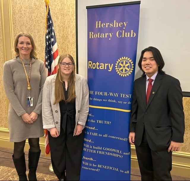 Milton Hershey Students of the Month Takuma Sugita & Angelise Luttrell