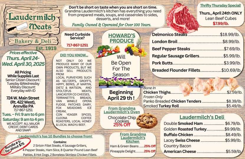 Laudermilch specials image